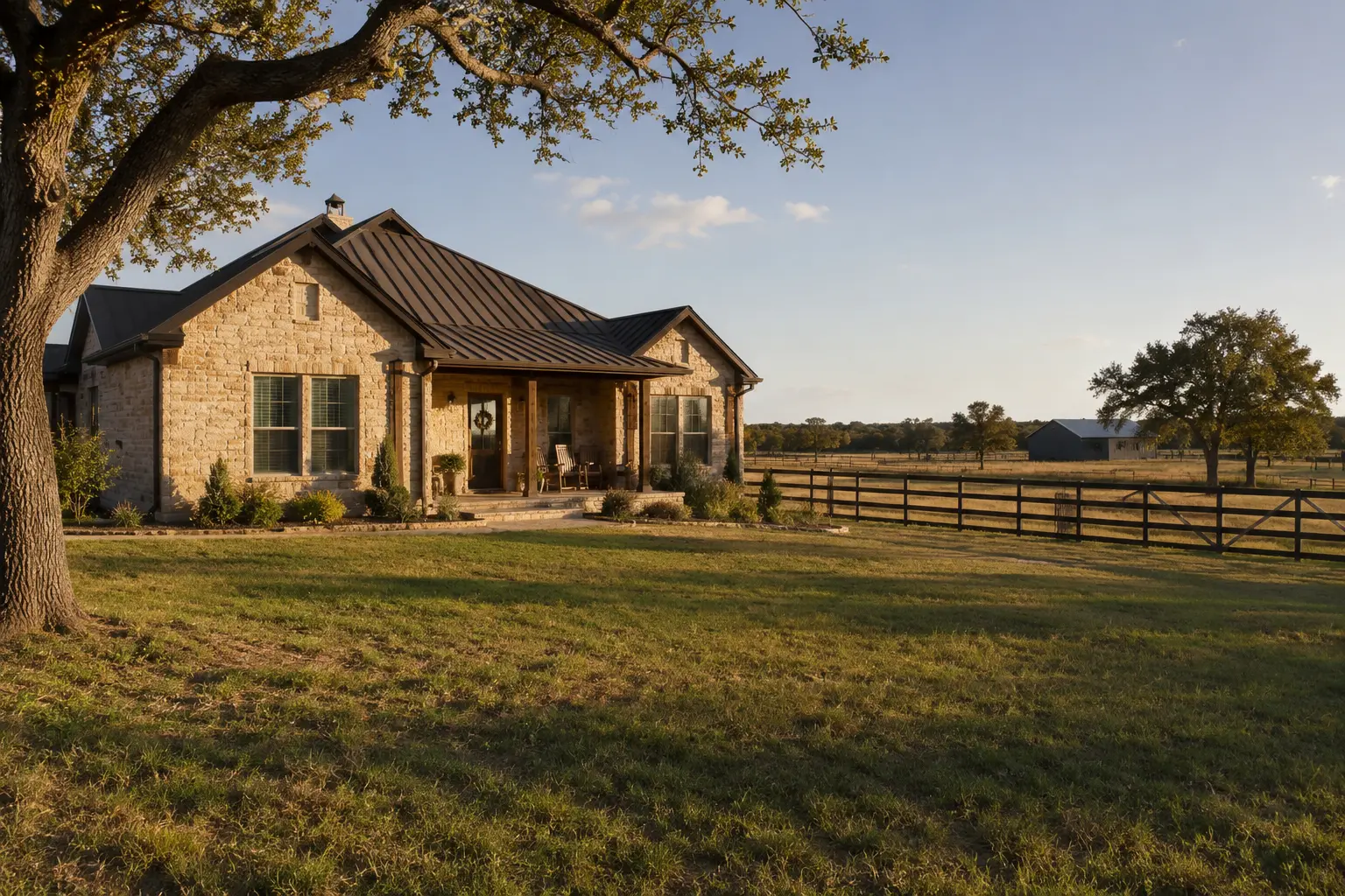 Prosper-area acreage home with fenced pasture and a practical barn
