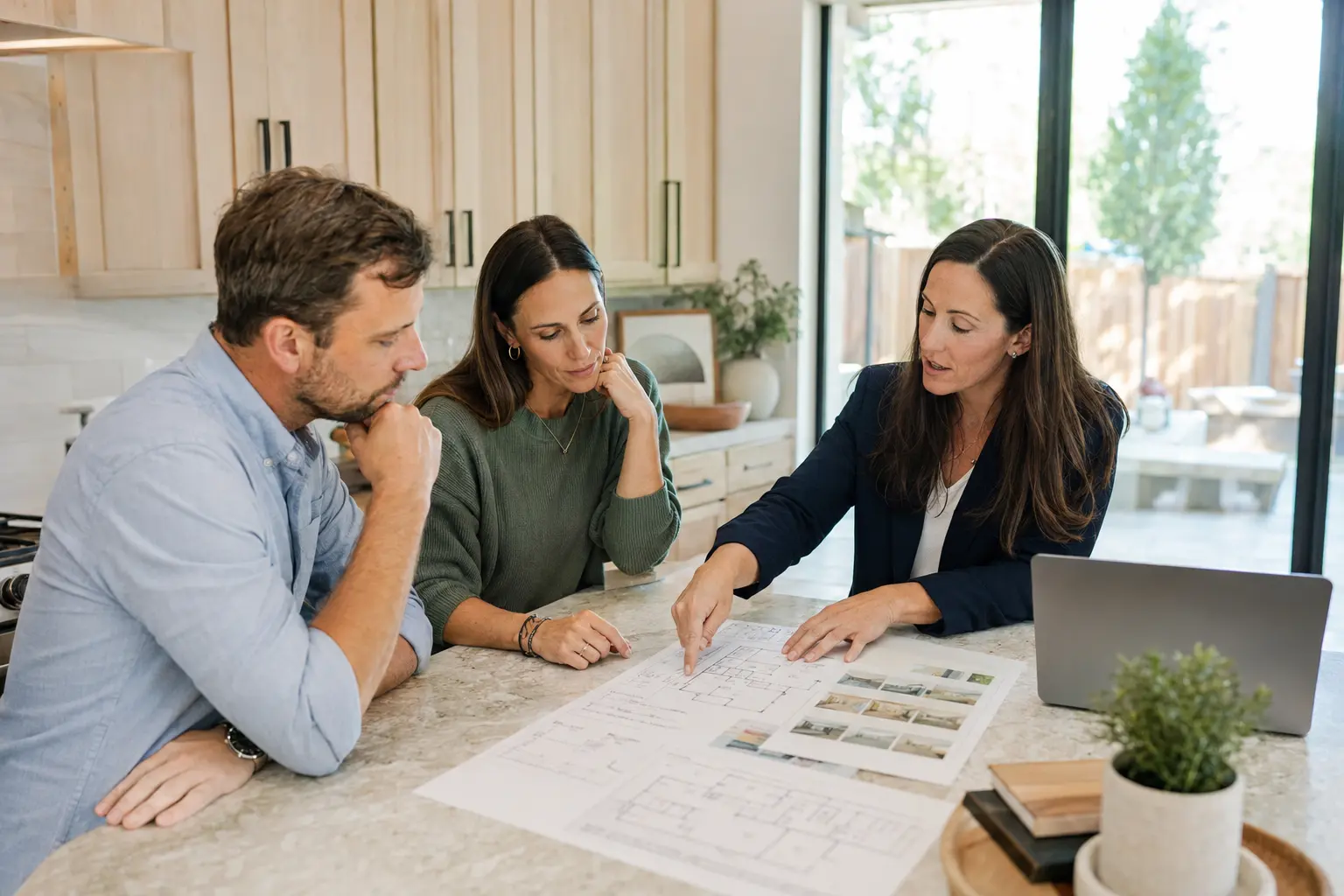 Prosper homebuyers reviewing a property comparison with their buyer's agent